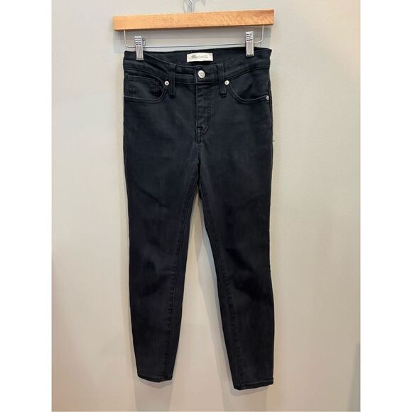 Madewell Denim - Madewell 26P High Rise washed out black stretch skinny jeans - cotton modal blen